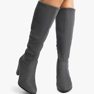 Dream Pairs Charcoal Over the Knee Boots 8.5M NIB